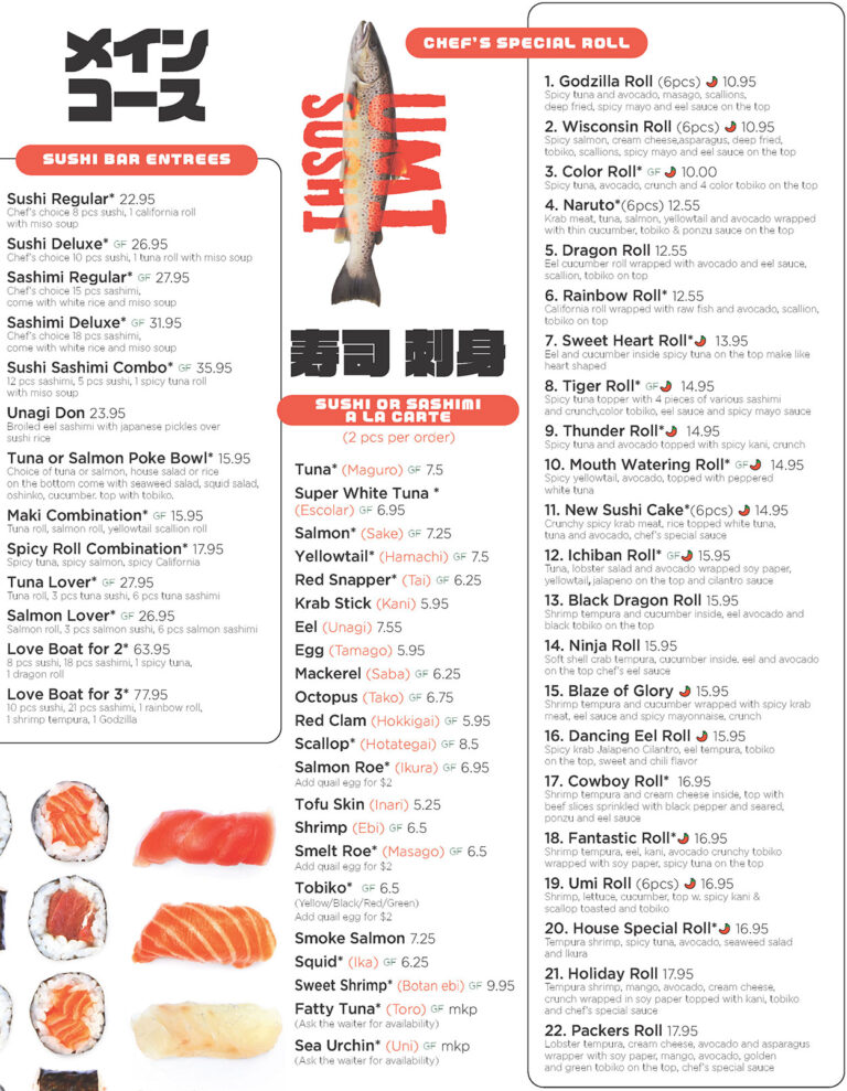 menu Umi Sushi